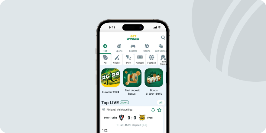 A screenshot of betwinner App