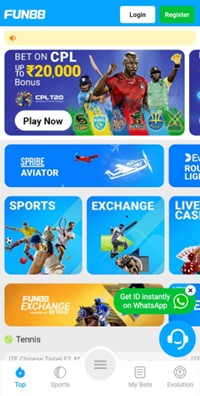 A screenshot of Fun88 Betting App