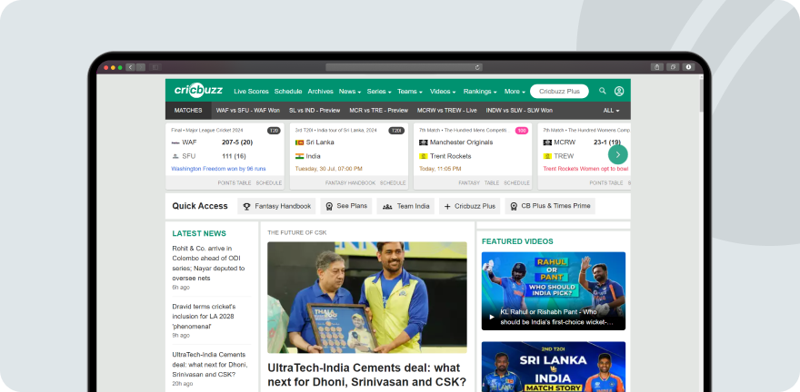 Cricbuzz Desktop